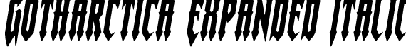 Gotharctica Expanded Italic font - gotharcticaexpandital.ttf