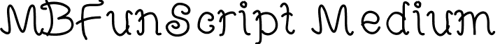 MBFunScript Medium font - MBFunScript.ttf