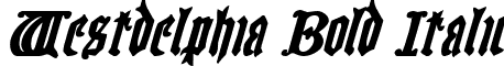 Westdelphia Bold Italic font - westdelphiaboldital.ttf