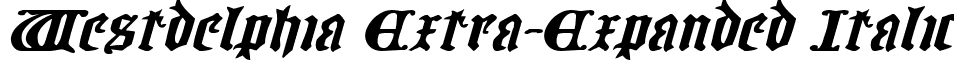 Westdelphia Extra-Expanded Italic font - westdelphiaxtraexpandital.ttf