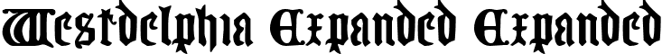 Westdelphia Expanded Expanded font - westdelphiaexpand.ttf