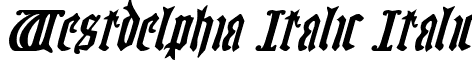 Westdelphia Italic Italic font - westdelphiaital.ttf