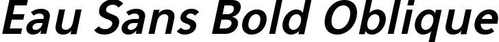 Eau Sans Bold Oblique font - eau_sans_bold_obl.ttf