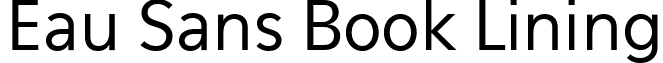 Eau Sans Book Lining font - eau_sans_book_lng.ttf