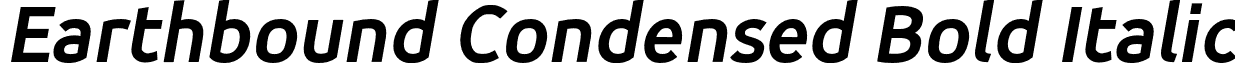 Earthbound Condensed Bold Italic font - Earthbound-Condensed-BoldItalic.otf