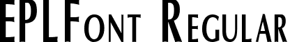 EPLFont Regular font - EPLFONT_.ttf