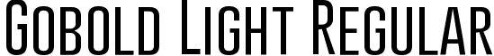 Gobold Light Regular font - Gobold_Light.ttf