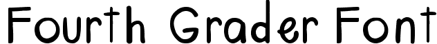 Fourth Grader Font font - Fourth Grader Font.ttf