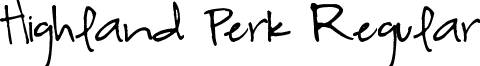 Highland Perk Regular font - highlandperk.ttf