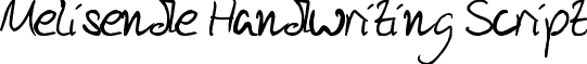 Melisende Handwriting Script font - Melisende Handwriting Script.ttf