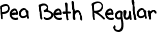 Pea Beth Regular font - peabeth.ttf