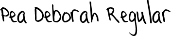 Pea Deborah Regular font - peadeborah.ttf