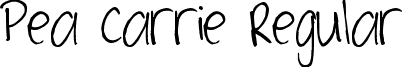 Pea Carrie Regular font - peacarrie.ttf