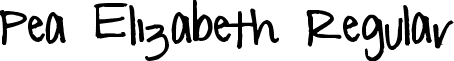 Pea Elizabeth Regular font - peaelizabeth.ttf