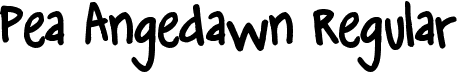 Pea Angedawn Regular font - peaangedawn.ttf