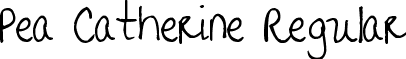 Pea Catherine Regular font - peacatherine.ttf