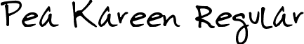 Pea Kareen Regular font - peakareen.ttf