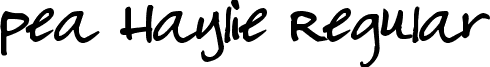 Pea Haylie Regular font - peahaylie.ttf