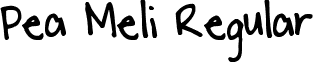 Pea Meli Regular font - peameli.ttf