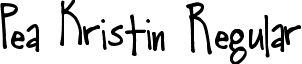 Pea Kristin Regular font - peakristin.ttf