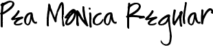 Pea Monica Regular font - peamonica.ttf