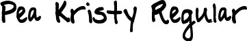 Pea Kristy Regular font - peakristy.ttf