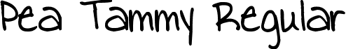 Pea Tammy Regular font - peatammy.ttf