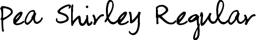 Pea Shirley Regular font - peashirley.ttf