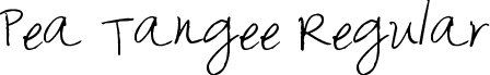 Pea Tangee Regular font - peatangee.ttf