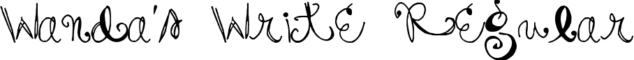 Wanda's Write Regular font - wandaswrite.ttf