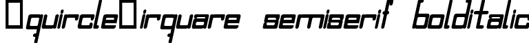 SquircleCirquare semiserif bolditalic font - SCSSBI.TTF