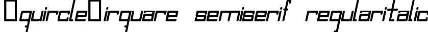 SquircleCirquare semiserif regularitalic font - SCSSRI.TTF