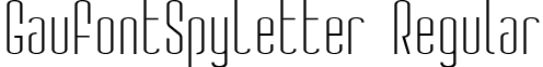 GauFontSpyLetter Regular font - GAU_Spy_Letter.ttf