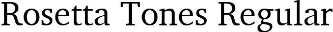 Rosetta Tones Regular font - ROSETONE.TTF