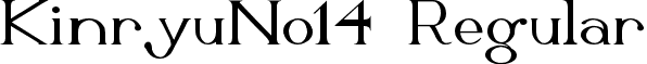 KinryuNo14 Regular font - Kinryu_No14.ttf