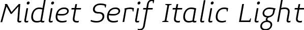 Midiet Serif Italic Light font - Midiet_Serif_Italic_Light.ttf