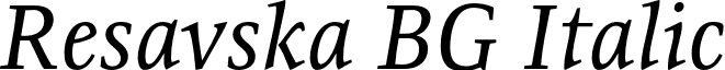 Resavska BG Italic font - Resavska BG Italic.otf