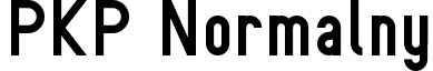 PKP Normalny font - PKP.ttf