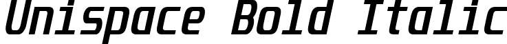 Unispace Bold Italic font - UNISBI__.TTF