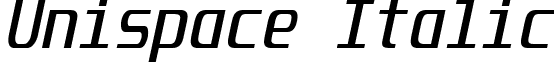 Unispace Italic font - UNISI___.TTF