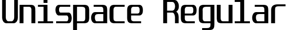 Unispace Regular font - UNISPACE.TTF