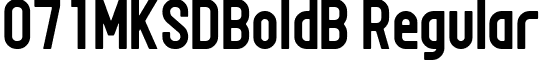 071MKSDBoldB Regular font - 071MKBBL.TTF