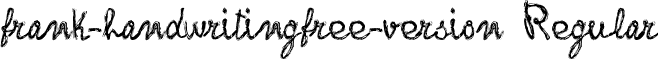 frank-handwritingfree-version Regular font - frank-handwriting_free-version.ttf