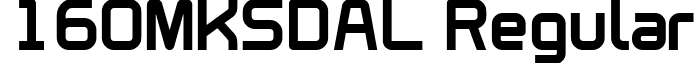 160MKSDAL Regular font - 160MKA__.TTF