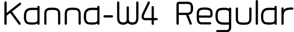 Kanna-W4 Regular font - KannaW4.otf