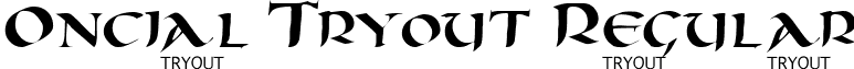 Oncial Tryout Regular font - ONCIT___.TTF