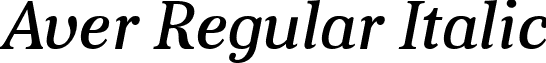 Aver Regular Italic font - fontface-italic.ttf