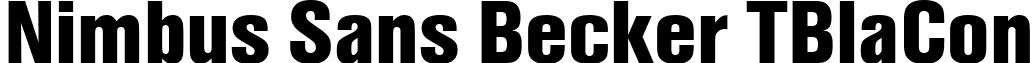 Nimbus Sans Becker TBlaCon font - nimbus_sans_becker_tblacon.ttf