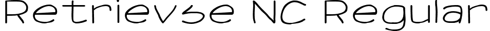 Retrievse NC Regular font - Retrievse NC.ttf