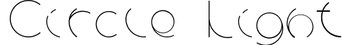 Circle Light font - circle.ttf